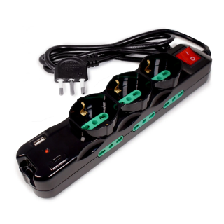 MULTIPRESA TECNOWARE POWER CLEANER INPUT ITA 16A - 3 USCITE ITA/SCHUKO + 6 ITA 10/16A + USB-A USB-C