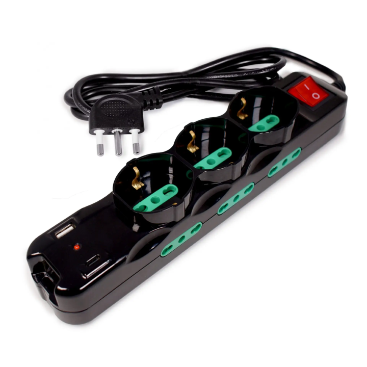 MULTIPRESA TECNOWARE POWER CLEANER INPUT ITA 16A - 3 USCITE ITA/SCHUKO + 6 ITA 10/16A + USB-A USB-C