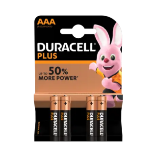 Batteria Duracell Ministilo AAA Pluspower 100% blister 4 pezzi