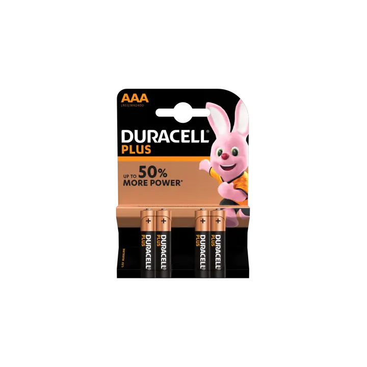 Batteria Duracell Ministilo AAA Pluspower 100% blister 4 pezzi