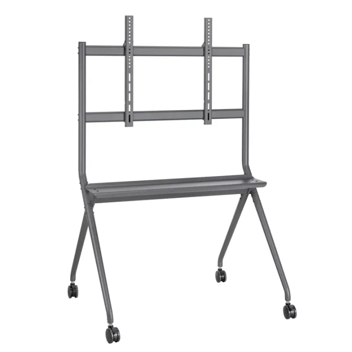 Supporto a pavimento per TV 50-86" alto
carico fino a 120Kg,ripiano