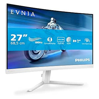 MONITOR PHILIPS GAMING CURVO FHD  27" 1920x1080, 2x HDMI 2.0, 1x DP 1.4 bianco 27M2C520
