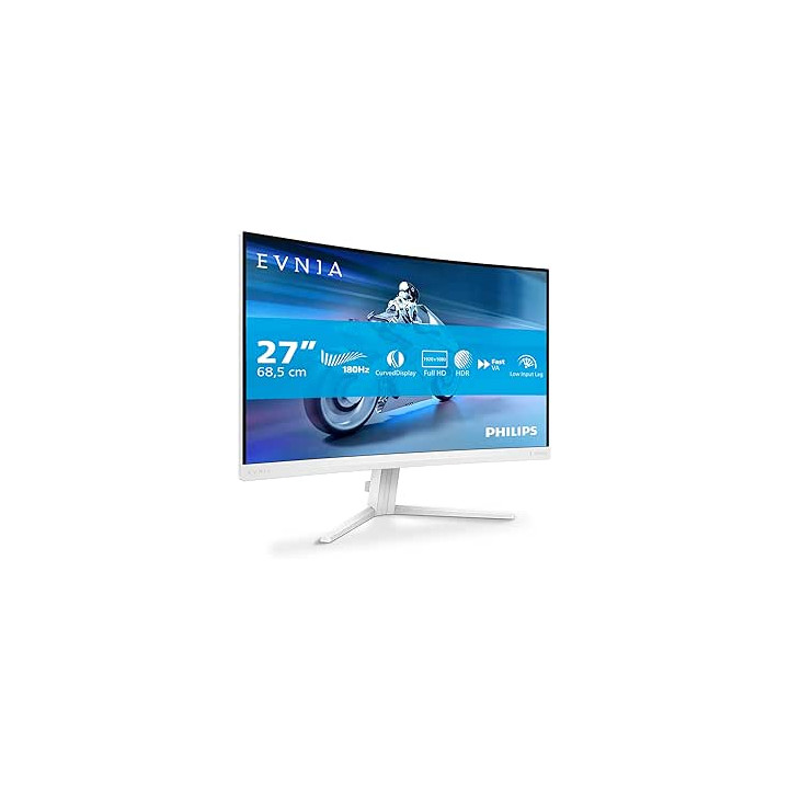 MONITOR PHILIPS GAMING CURVO FHD  27" 1920x1080, 2x HDMI 2.0, 1x DP 1.4 bianco 27M2C520