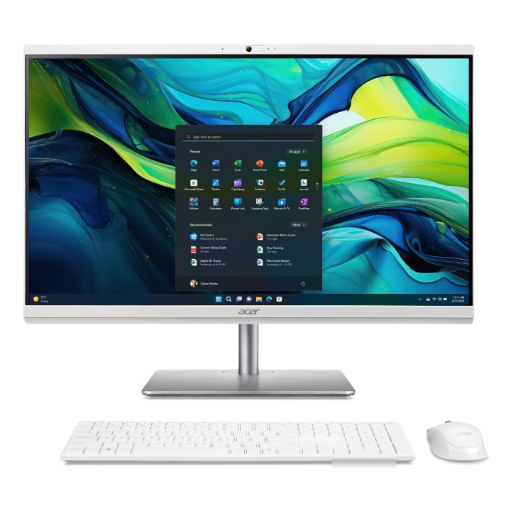 PC AIO ACER 27" FHD ULTRA U7-155U 16GB SSD1TB W11H SILVER/WHITE