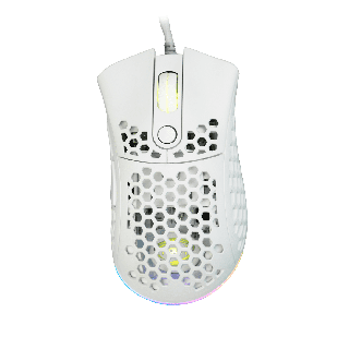 Mouse Ottico Usb Gaming Noua Myst Mesh Bianco RGB Pixart 3325 7 Tasti 10000DPI Regolabili