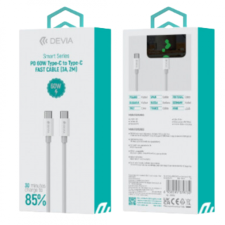 Cavo in Nylon Carica rapida PD Tipo-C - Tipo-C 3A - 2mt 60W