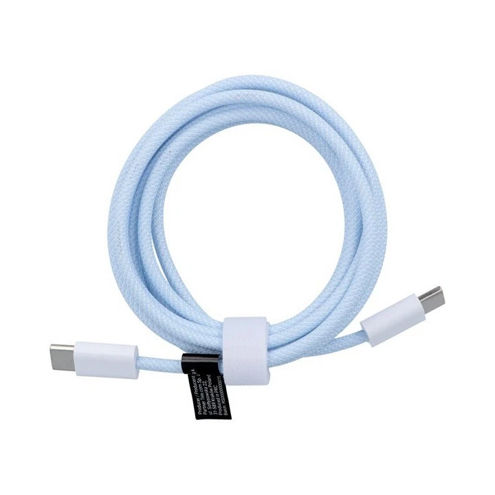 Cavo intrecciato Fast serie Smart da C a C PD 60 W 1mt Blu
