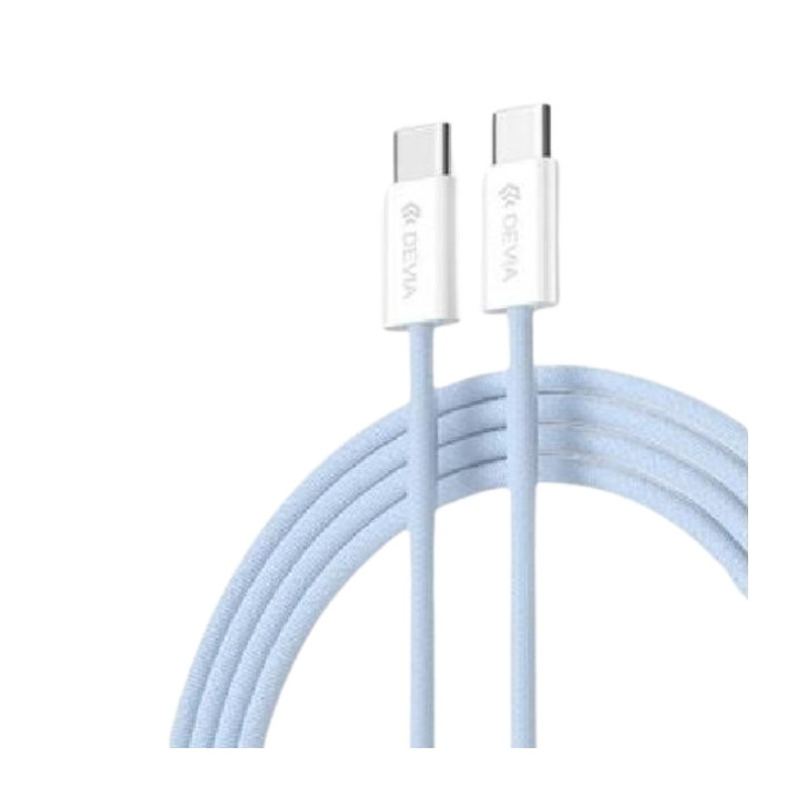 Cavo intrecciato Fast serie Smart da C a C PD 60 W 1mt Blu