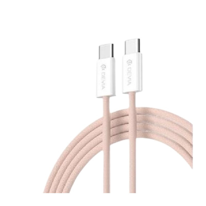 Cavo intrecciato Fast serie Smart da C a C PD 60 W 1mt Rosa