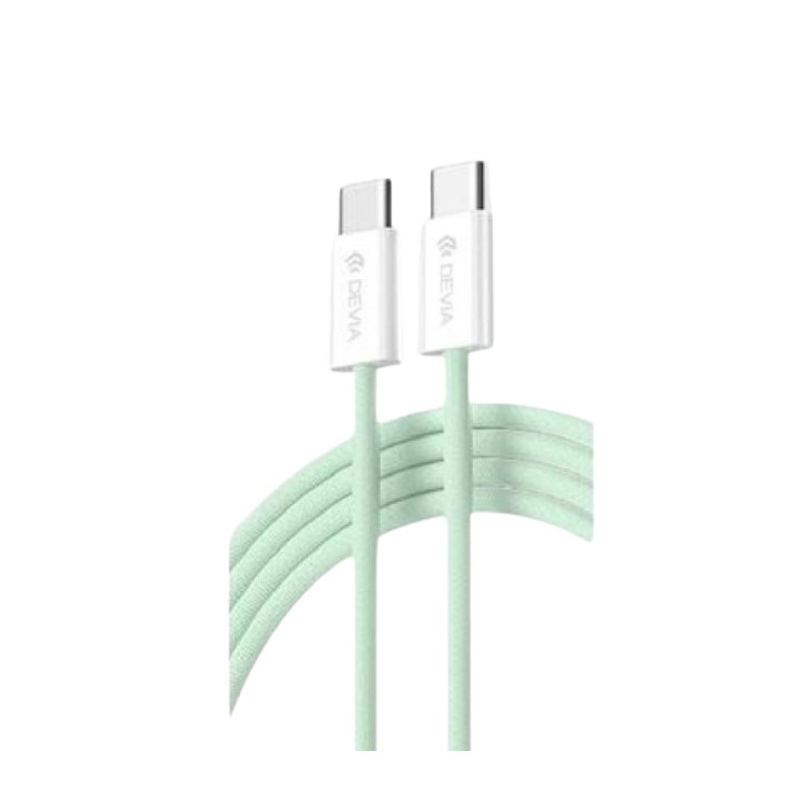 Cavo intrecciato Fast serie Smart da C a C PD 60 W 1mt Verde