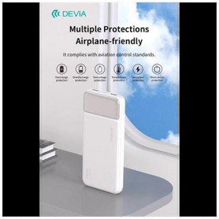 Power bank DEVIA 22,5 W con display digitale 10,000 mAh BIANCO