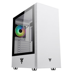 CASE ITEK M.TOWER "VERTIBRA S210W" GAMING  2*USB3, 12cm fan ARGB, Trasp Wind, WHITE EDITION -  ITGCAVS210W