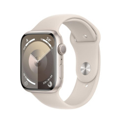 APPLE WATCH MR963QL/A Series 9 GPS 45mm Starlight Aluminium Case with Starlight Sport Band - S/M