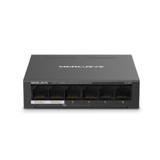 SWITCH MERCUSYS 6 PORTE 10/100Mbps Desktop with 4-Port PoE+ - MS106P
