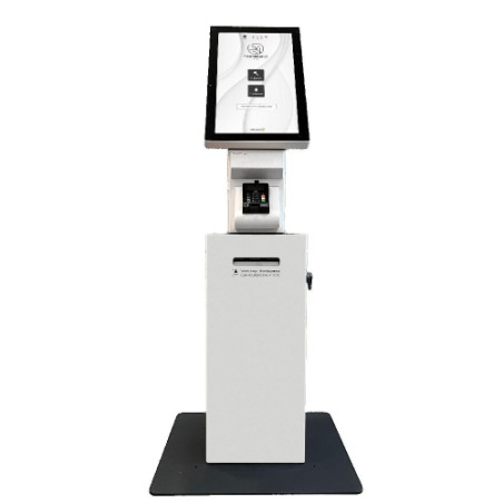 CHIOSCO KIOSK BACH con scanner Ricoh 2D CD3601EK integrato P-CAP TOUCH PANEL piedistallo SW eW24 celeron J6412, 8GB, 256Gb, W10