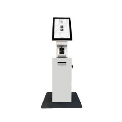 CHIOSCO KIOSK BACH con scanner Ricoh 2D CD3601EK integrato P-CAP TOUCH PANEL piedistallo SW eW24 celeron J6412, 8GB, 256Gb, W10