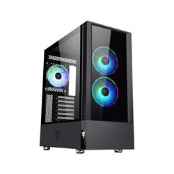 CASE ITEK M.TOWER "VERTIBRA Q210" GAMING  2*USB3, 4*12cm fan ARGB, Trasp Wind, -  ITGCAVQ210