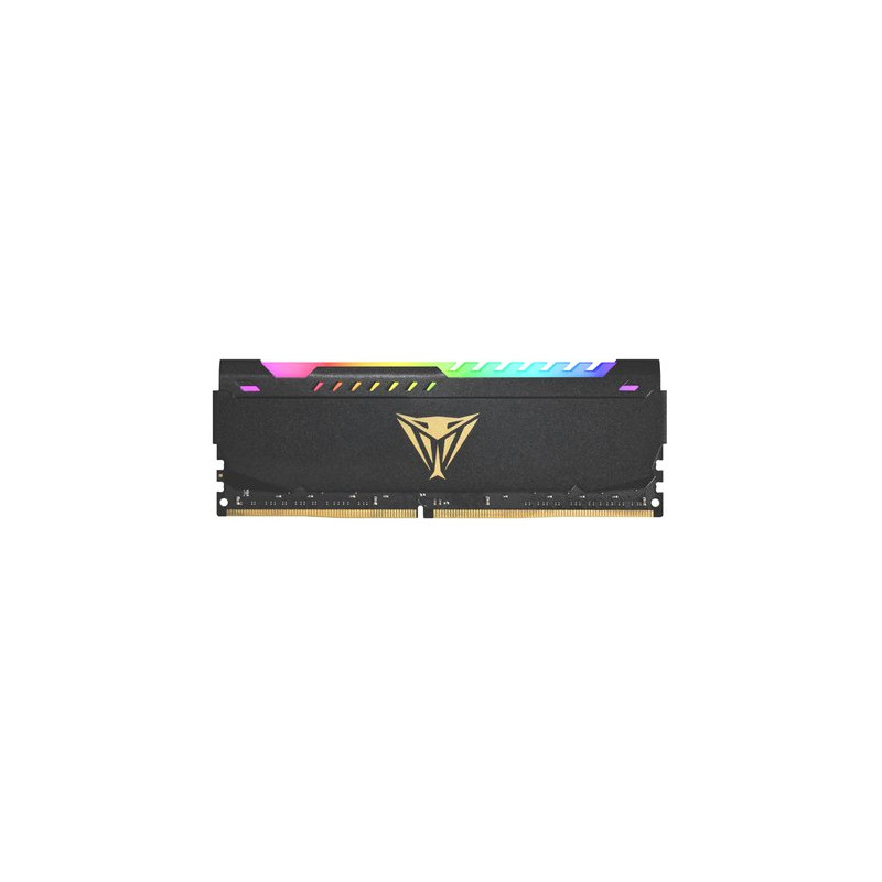 KIT DDR4 PATRIOT "VIPER STEEL RGB BLACK" 16GB (2x8GB) 3200Mhz CL18 - RGB- HS DUAL CHANNEL PVSR416G320C8K