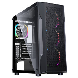 CASE ITEK M.TOWER "SUPREME TB" GAMING  2*USB3, 4*12cm fan ARGB, Trasp Wind, -  ITGCASUTB49