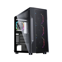 CASE ITEK M.TOWER "SUPREME TB" GAMING  2*USB3, 4*12cm fan ARGB, Trasp Wind, -  ITGCASUTB49