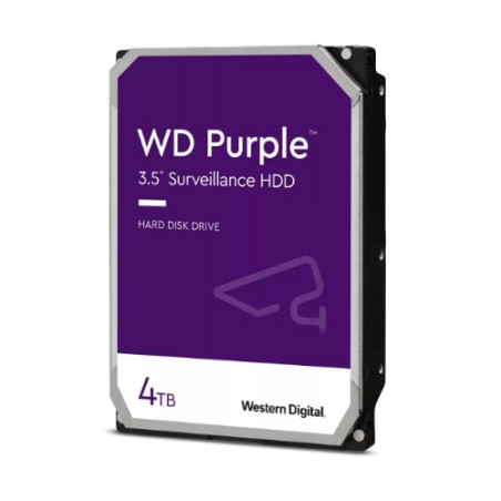 HD WD SATA3 4TB 3.5" PURPLE INTELLIPOWER 64mb cache 24x7 - (Ideali per DVR/PVR) WD43PURZ - Gar. 3 anni