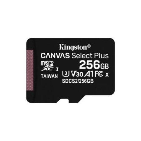 SD-MICRO KINGSTON  256GB incl. Adapter  CLASS 10 UHS-I 100MB/s + ADATTATORE Canvas Select - SDCS2/256GB