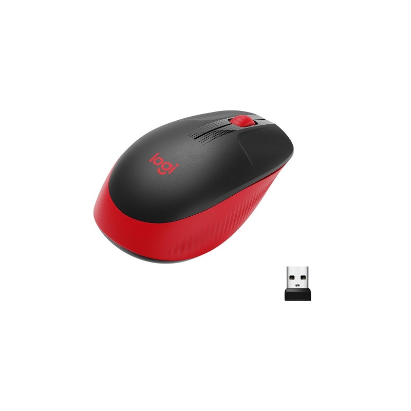 MOUSE LOGITECH "Wireless Mouse M190 " USB 1000 dpi 3 PULSANTI ROSSO 910-005908