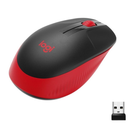 MOUSE LOGITECH "Wireless Mouse M190 " USB 1000 dpi 3 PULSANTI ROSSO 910-005908