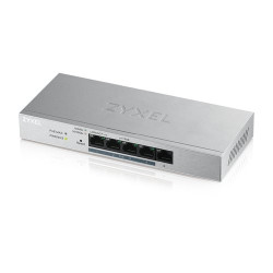 SWITCH ZYXEL GS1200-5HP v2 SMART MANAGED 5P Gigabit(4P PoE fino a 60W ) Easy Management xVLAN,QoS design senza ventole Desktop