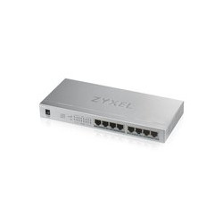 SWITCH ZYXEL GS1008HP - Switch Unmanaged, 8 porte Gigabit (8 porte PoE, erogazione fino a 60W), Chassis metallo, Desktop