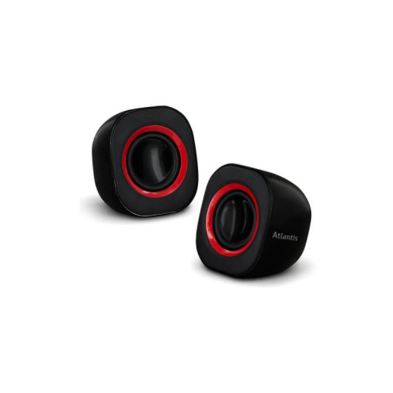 CASSE ATLANTIS P003-C03-B SoundPower 410 Set di mini-casse stero amplificate per computer e portatile USB Nero Lucido