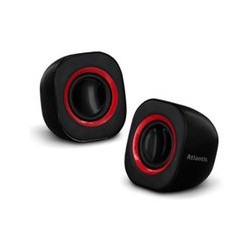 CASSE ATLANTIS P003-C03-B SoundPower 410 Set di mini-casse stero amplificate per computer e portatile USB Nero Lucido