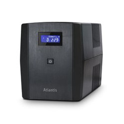 UPS ATLANTIS A03-S1200 Server UPS 1200VA (700W)Stepwave Line Interactive Doppia Batteria (12V@7A/h)USB 3prese IEC+2 schuko