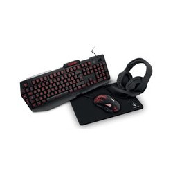 STARTER KIT GAMING TRITON by Atlantis KT410: TASTIERA RETROILLUM 3Colori + MOUSE RETROILLUM  fino a 3200dpi + CUFFIA+ TAPPETINO