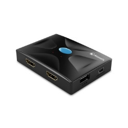 KVM HDMI ATLANTIS P021-MTHK02 SWITCH USB Tastiera, Mouse, video HDMI a 2 porte Ingresso/Uscita Include 2 cavi di collegam.