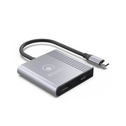 ADATTATORE ATLANTIS A04-TC_2HDMI+ da USB-C a HDMI 1920x1080@60Hz 18cm IN: 1x USB-C OUT: 2x HDMI v.1.4 (v.1.2 in Dual mode)