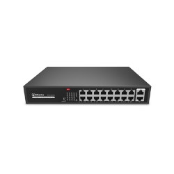 ATLANTIS SWITCH GIGABIT PoE A02-G18P16-200W 18 Porte di cui 2 Gigabit 16 PoE 10/100Mbps sino a 185W (200W tot) incl KIT RACK-19"