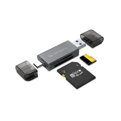 MULTICARD READER ATLANTIS P005-CR32 ALL-IN-1 ESTERNO USB3.0+USB-C SDXC/SDHC/SD, MMC, RS-MMC, Micro SDXC, TF, Micro SD/SDHC