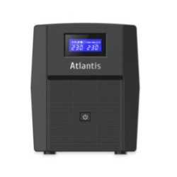 UPS ATLANTIS A03-HP2003 1500VA (900W) Sinewave Line Interactive 2x12V-9Ah Display LCD e LED stato UPS USB-HID 3xIEC 2xSchuko