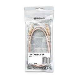 Atlantis cavo di Rete Cat 6A: Cavo di rete UTP (patch cord) categoria Cat-6A Rame Lunghezza 0,5m P019-LN_6A-U-0C