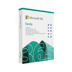 MICROSOFT 365 Family Italian EuroZone Subscr 1YR Medialess P10 fino 6 utenti - 5PC/MAC + 5 SMARTPHONE + 5 TABLET 6GQ-01932