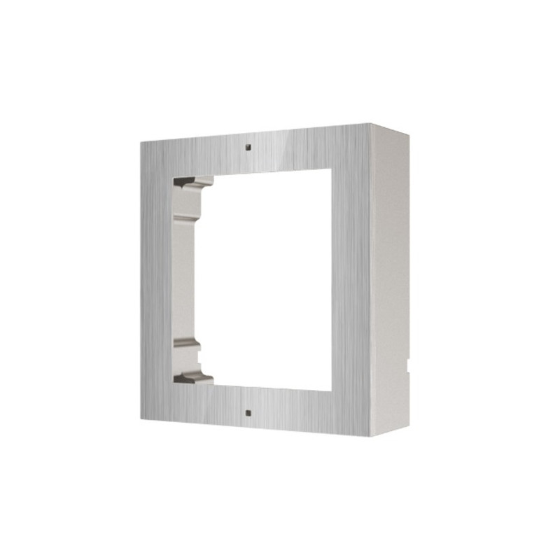 HIKVISION Cornice 1 modulo. Contiene cornice e scatola da parete per posto esterno silver in alluminio - DS-KD-ACW1/S