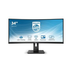 MONITOR PHILIPS LED 34" CURVED 346B1C/00 VA 3440x1440 5ms 300cd/m² 3000:1 (80.000.000:1)2x5W MM RegH HDMI DP USB-C GAMING