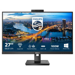 MONITOR PHILIPS LED 27"Wide 2K 276B1JH/00 IPS 2560x1440 4ms 300cd/m²50.000.000:1 2x3W MM WEBCAM Pivot RegH HDMI DP USB-C docking