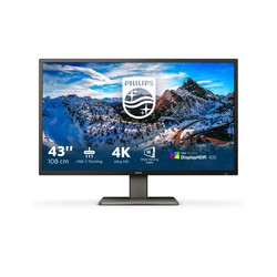 MONITOR PHILIPS LED 43" Wide 4K 439P1/00 3840x2160 4ms 400cd/m² 50.000.000:1 2x5W MM Reg.H 3HDMI DP USB-C docking