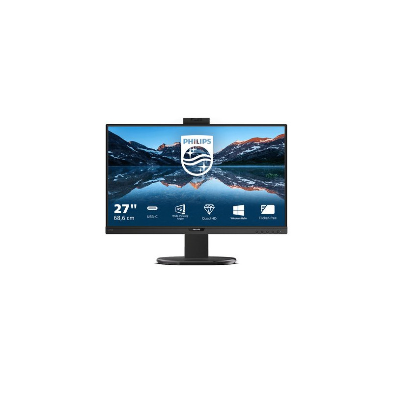 MONITOR PHILIPS LED 27"Wide 2K 276B9H/00 2560x1440 4ms 350cd/m²50.000.000:1 2x2W MM WEBCAM MIC Pivot RegH HDMI DP USB-C