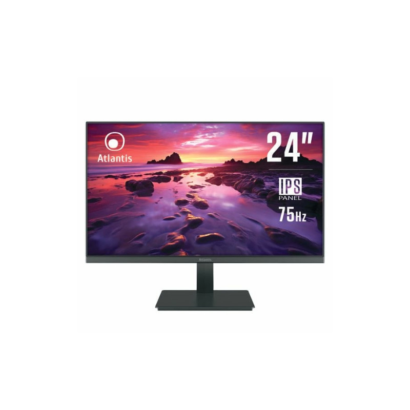 MONITOR ATLANTIS LED 23,8" Wide A05-HE24I-VH IPS 1920x1080 5ms 235±10cd/m² 1.000:1 VESA VGA HDMI Black