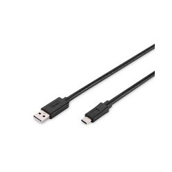 CAVO DIGITUS USB A TO USB-C, M-M, 1,8MT, NERO, AK300136018S