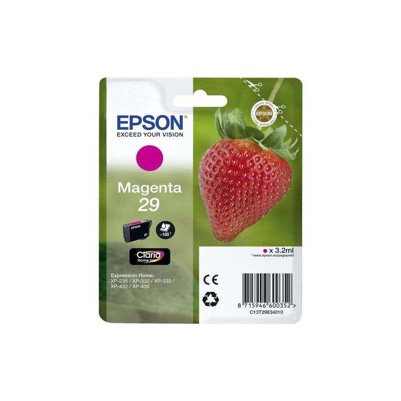 INK EPSON C13T29834012 Magenta Fragola x XP-255 XP-245 XP-332 XP-335 XP-432 XP-342 XP-345 XP-442 XP-445 XP-452