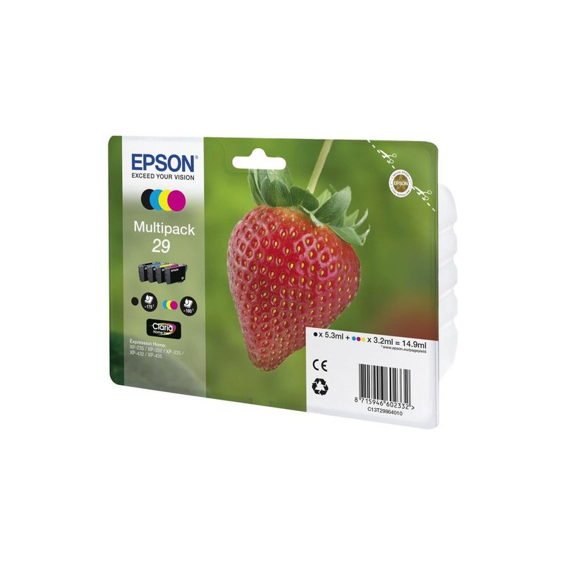 MULTIPACK EPSON C13T29864012 4C Fragola x XP-255 XP-245 XP-332 XP-335 XP-432 XP-342 XP-345 XP-442 XP-445 XP-452